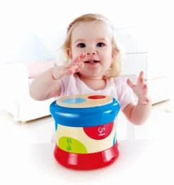 Hape Ξύλινο Τύμπανο Και Δημιουργός Ήχων – Baby Drum (E0333) -Winfun Shop 200531 3