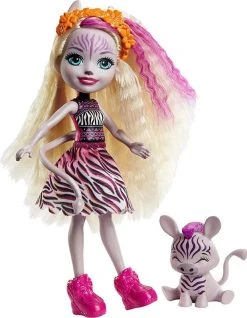 MATTEL Enchantimals Κούκλα Και Ζωάκι Φιλαράκι- Νέοι Φίλοι Pet/ Zadie Zebra And Ref (GTM27) -Winfun Shop 207608 1