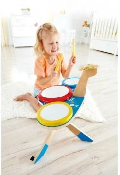Hape Ξύλινα Σετ Τύμπανα Κρουστά Rock And Rhythm Band (E0613) -Winfun Shop 208425 2
