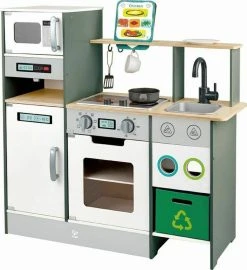 Hape Playfully Delicious Ξύλινη Κουζίνα Cook N Serve Kitchen με Φώτα και Ήχο (E3178) -Winfun Shop 208464 1