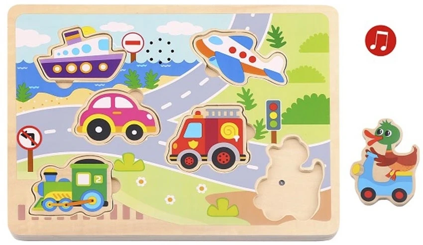 Tooky Toy Tooky Ξύλινο Σφηνώματα Με Ήχους Οχημάτων (TL064) 5 Tooky Toy Tooky Ξύλινο Σφηνώματα Με Ήχους Οχημάτων (TL064) - Image 3