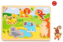 Tooky Toy Tooky Ξύλινο Σφηνώματα Με Ήχους Ζώων (TL065)
