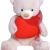Λούτρινο Αρκουδάκι Κοιλίτσας Μπεζ 100εκ Με Καρδιά Κόκκινη (VL2010001) -Winfun Shop 209853