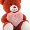 Christakopoulos Λούτρινο Αρκουδάκι Με Καρδιά 23 εκ σε 3 Χρώματα (20732) -Winfun Shop 210003