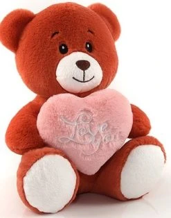 Christakopoulos Λούτρινο Αρκουδάκι Με Καρδιά 23 εκ σε 3 Χρώματα (20732)
