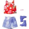 MATTEL Barbie Βραδινά Σύνολα Floral Sleeveless Top And Distressed Jean Shorts (HBV33) -Winfun Shop 210648