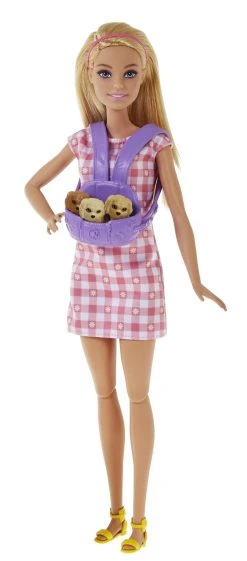 MATTEL Barbie Κούκλα και Νεογέννητα Κουταβάκια (HCK75) -Winfun Shop 211164 scaled 2