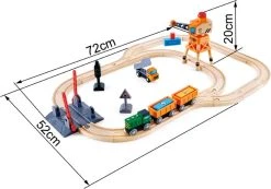 Hape Railway Ξύλινο Crossing και Crane Τρένο Σετ (E3732A) -Winfun Shop 211310 5