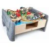 Hape Railway Ξύλινο Σετ Σιδηρόδρομος 70Τμχ και Table (E3766) -Winfun Shop 211312