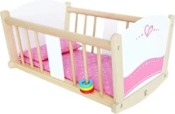 Hape Happy Doll Furniture Ξύλινο Λίκνο Κούκλας Rock-A-Bye (E3601A) -Winfun Shop 211314 1