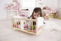 Hape Happy Doll Furniture Ξύλινο Λίκνο Κούκλας Rock-A-Bye (E3601A) -Winfun Shop 211314 2