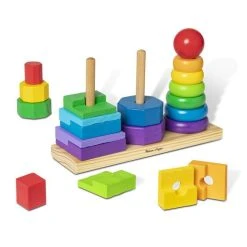 Melissa & Doug Ξύλινο Γεωμετρικό Παιχνίδι Στοίβαξης (567) -Winfun Shop 211936 3