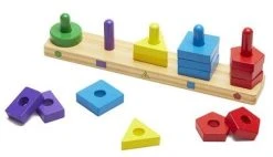 Melissa & Doug Ξύλινο Εκπαιδευτικό Παιχνίδι Stack And Sort (10379)