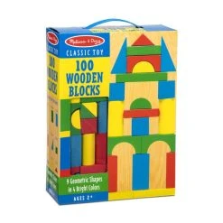 Melissa & Doug Melissa And Doug Ξύλινα Πολύχρωμα Τουβλάκια 100 Τμχ (10481) -Winfun Shop 211943 1