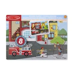 Melissa & Doug Ξύλινο Σφηνώματα με Ήχους Πυροσβεστικής (10736) -Winfun Shop 211954 3