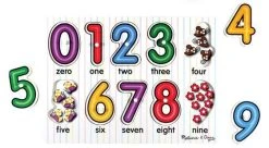 Melissa & Doug Ξύλινο Σφηνώματα Αριθμοί 10 τμχ (13273)