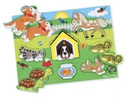 Melissa & Doug Ξύλινο Σφηνώματα-Τα Κατοικίδια Ζώα (19053) -Winfun Shop 212020 1