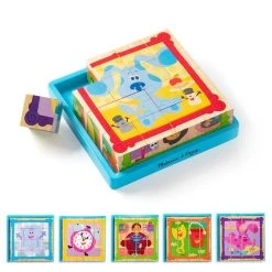 Melissa & Doug Ξύλινο Παζλ Κύβος Μπλε (33007)