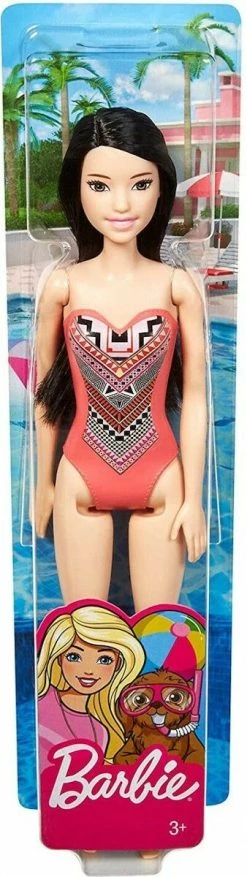 MATTEL Barbie Beach Water Play Ροζ Μαγιώ (GHW38)