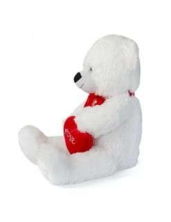 Christakopoulos Λούτρινο Αρκουδάκι με Καρδιά Love Λευκό 60εκ (59503V) -Winfun Shop 222720 2