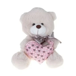 Λούτρινο Αρκουδάκι με Καρδιά 20εκ (VL232054)