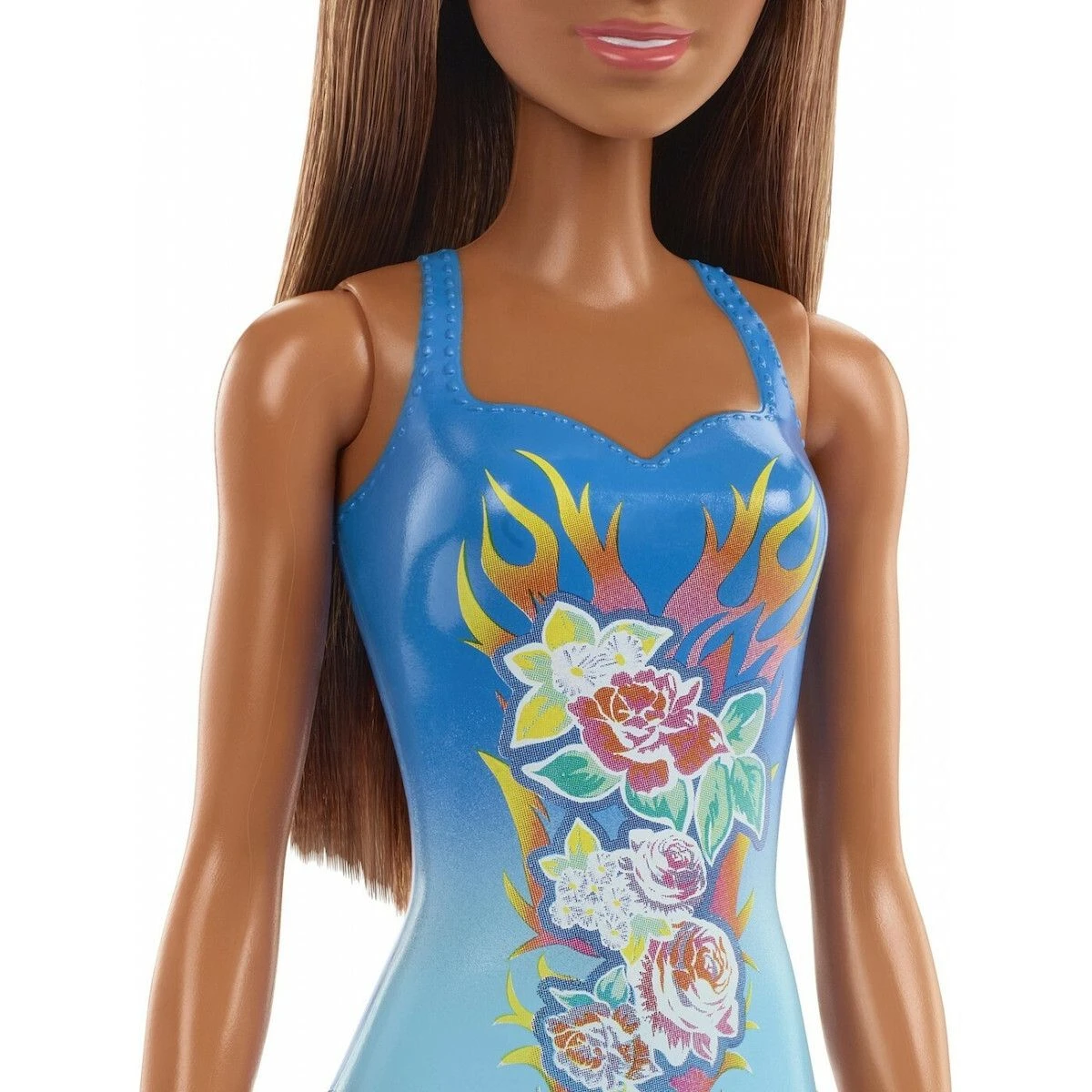 MATTEL Barbie Beach Water Play Γαλάζιο Μαγιό Με Φλόγες Και Λουλούδια (HDC51) 5 MATTEL Barbie Beach Water Play Γαλάζιο Μαγιό Με Φλόγες Και Λουλούδια (HDC51) - Image 3