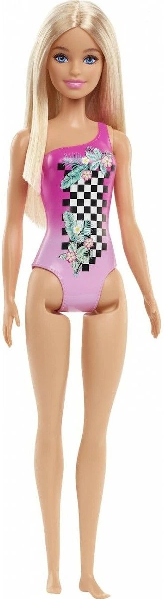 MATTEL Barbie Beach Water Play Ροζ Μαγιό Με Καρώ Σχέδια (HDC50) 5 MATTEL Barbie Beach Water Play Ροζ Μαγιό Με Καρώ Σχέδια (HDC50) - Image 3
