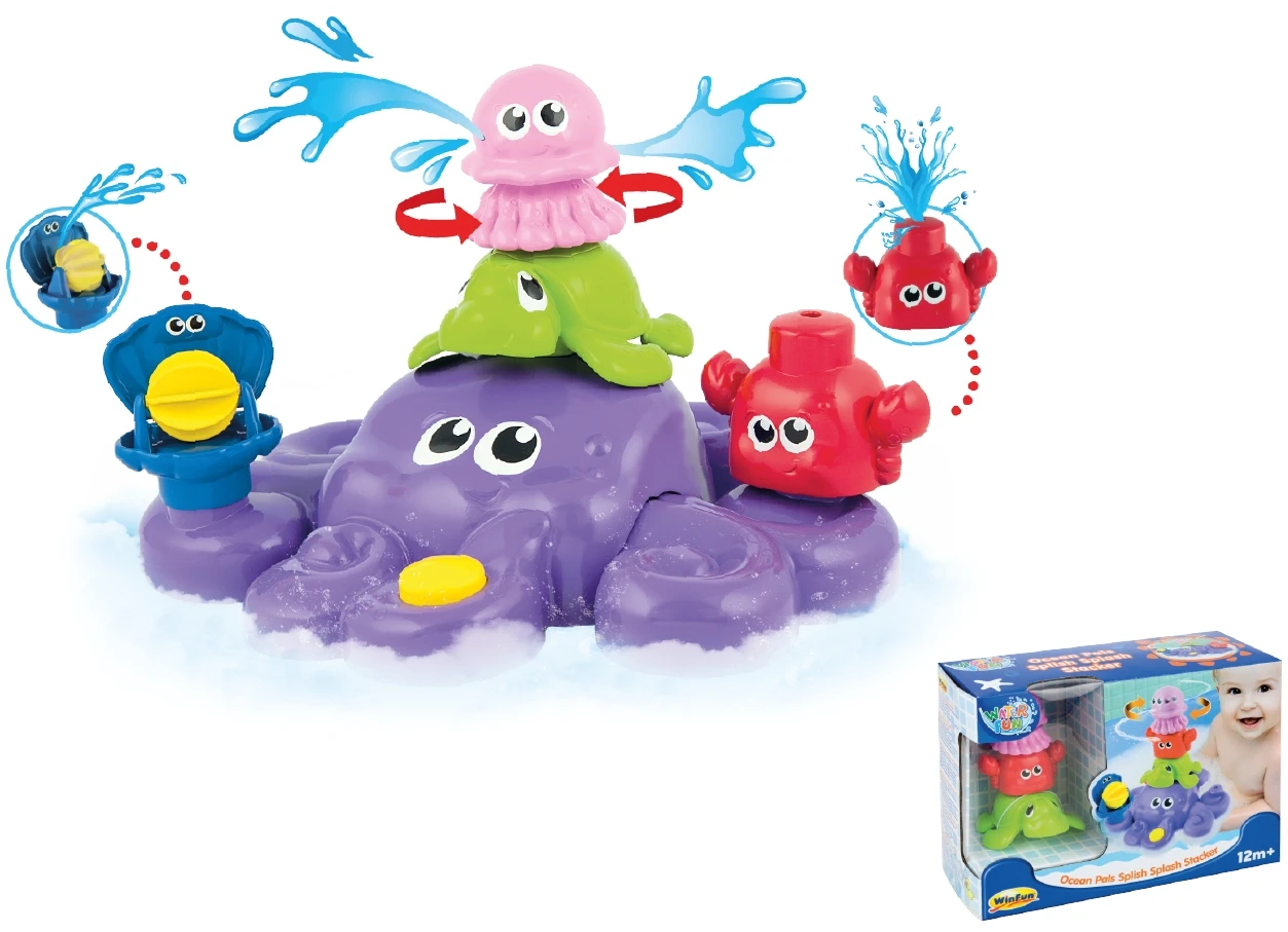Winfun Παιχνιδι Μπανιου Ocean Pals Splish Splash Stacker (7117-NL) 3 Winfun Παιχνιδι Μπανιου Ocean Pals Splish Splash Stacker (7117-NL)