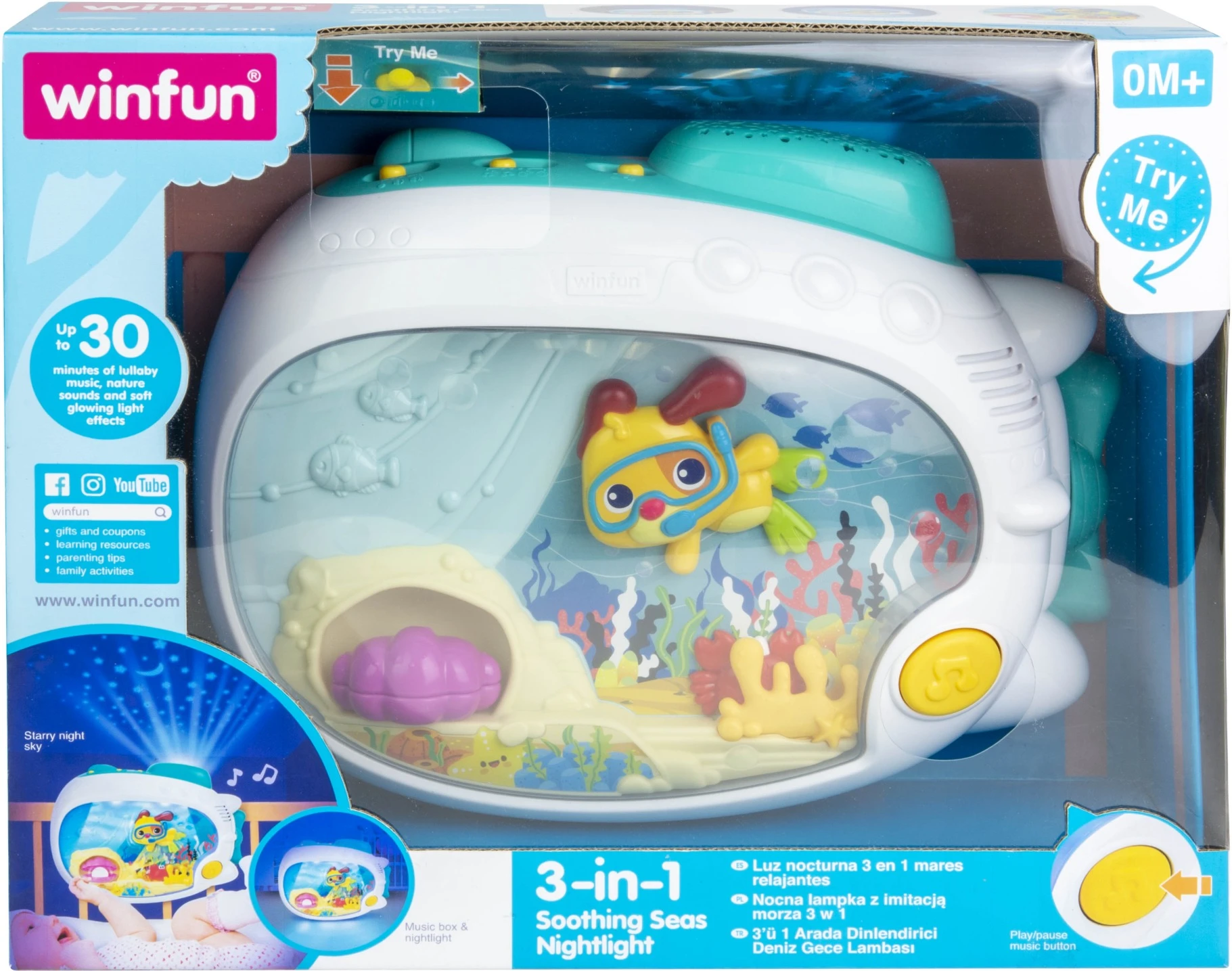 Winfun Μελωδικός Προβολέας 3 Σε 1 Shoothing Seas Nightlight (720000-NL) 4 Winfun Μελωδικός Προβολέας 3 Σε 1 Shoothing Seas Nightlight (720000-NL) - Image 2