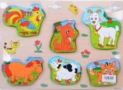 Blue Toys Παζλ Ξυλινο Ζωακια (MKI360125)