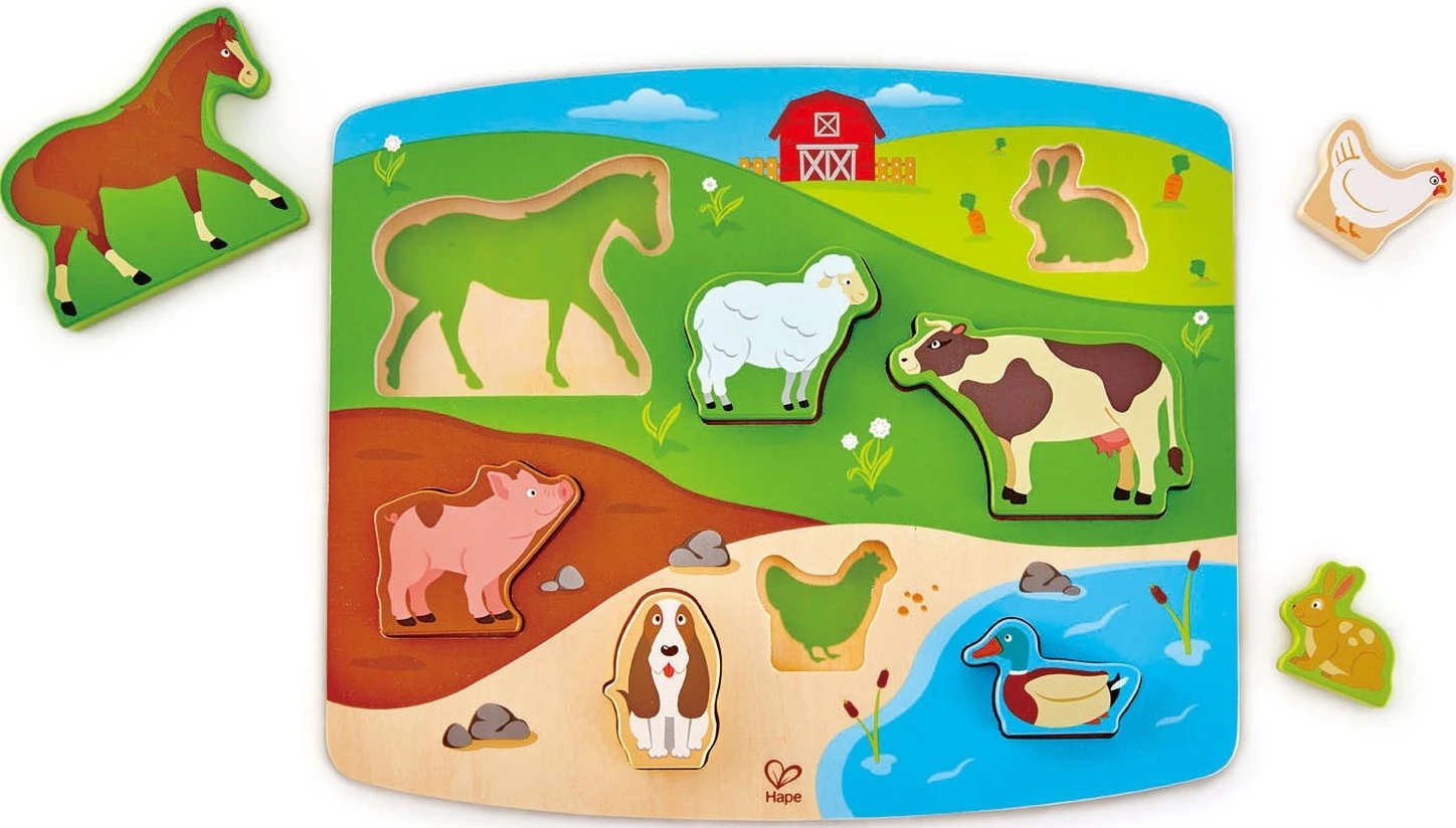 Hape Ξυλινα Farm Animal Puzzle Και Play Παζλ Τα Ζωα Της Φαρμας (E1454) 3 Hape Ξυλινα Farm Animal Puzzle Και Play Παζλ Τα Ζωα Της Φαρμας (E1454)