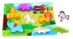 Tooky Toy Ξυλινο Σφηνωματα Ζωα Της Ζουγκλας (TKC394)