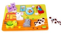 Tooky Toy Ξυλινο Σφηνωματα Κατοικιδια Ζωακια (TKC480)