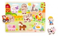 Tooky Toy Ξυλινο Παζλ Σφηνωματα Φαρμα (TY858)