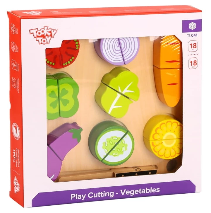 Tooky Toy Tooky Του Ξυλινο Παζλ Σφηνωματα Λαχανικα Και Δισκος Κοπης (TL041) 4 Tooky Toy Tooky Του Ξυλινο Παζλ Σφηνωματα Λαχανικα Και Δισκος Κοπης (TL041) - Image 2
