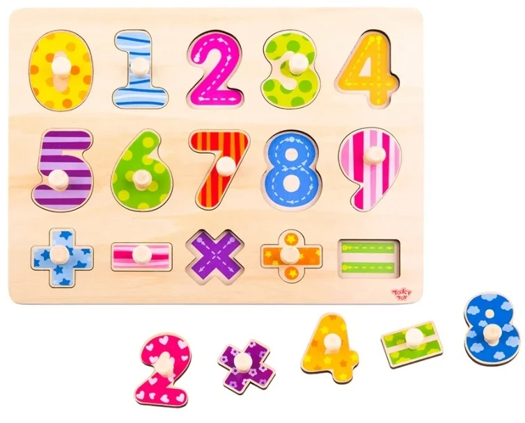 Tooky Toy Tooky Ξύλινο Σφηνώματα Αριθμοί Και Σύμβολα (TY851) 4 Tooky Toy Tooky Ξύλινο Σφηνώματα Αριθμοί Και Σύμβολα (TY851) - Image 2