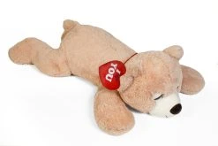 Λούτρινη Αρκούδα 100εκ Ξαπλωμένη Μπεζ Με Καρδιά (Β1140V)