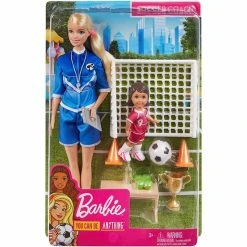MATTEL Barbie Σετ Αθλητικά Επαγγέλματα Προπονήτρια Ποδοσφαίρου (GLM47) -Winfun Shop 698190 1