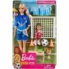 MATTEL Barbie Σετ Αθλητικά Επαγγέλματα Προπονήτρια Ποδοσφαίρου (GLM47) -Winfun Shop 698190