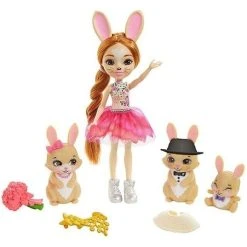 MATTEL Enchantimals Royals – Κούκλα Και Οικογένεια Λαγουδάκια (GYJ08)